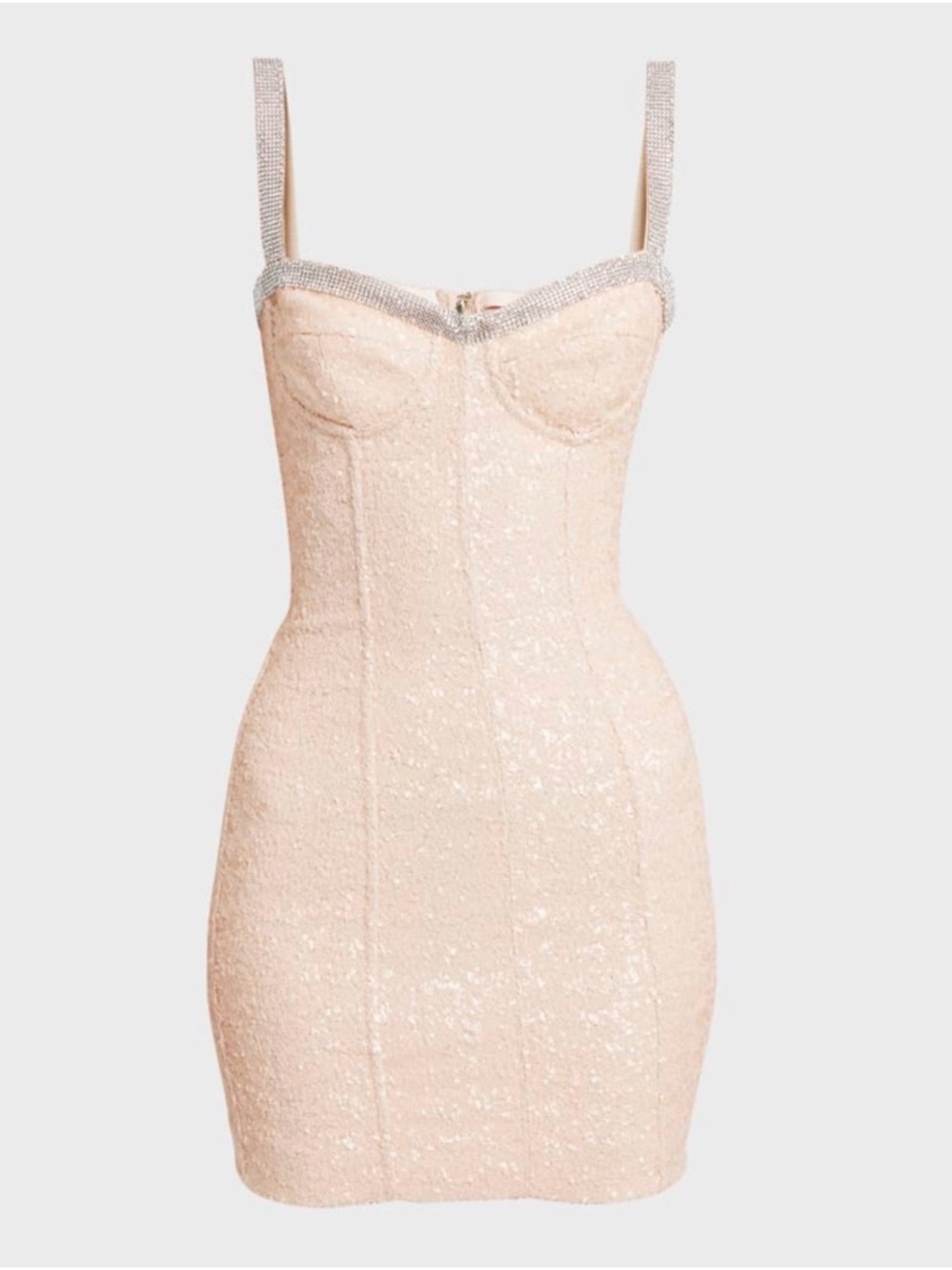 Dolce&Gabbana Paillette Embellished Mini Dress with Crystal Trim